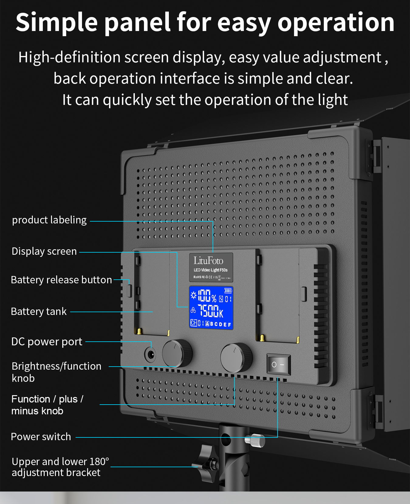 LED Photography Light F50s