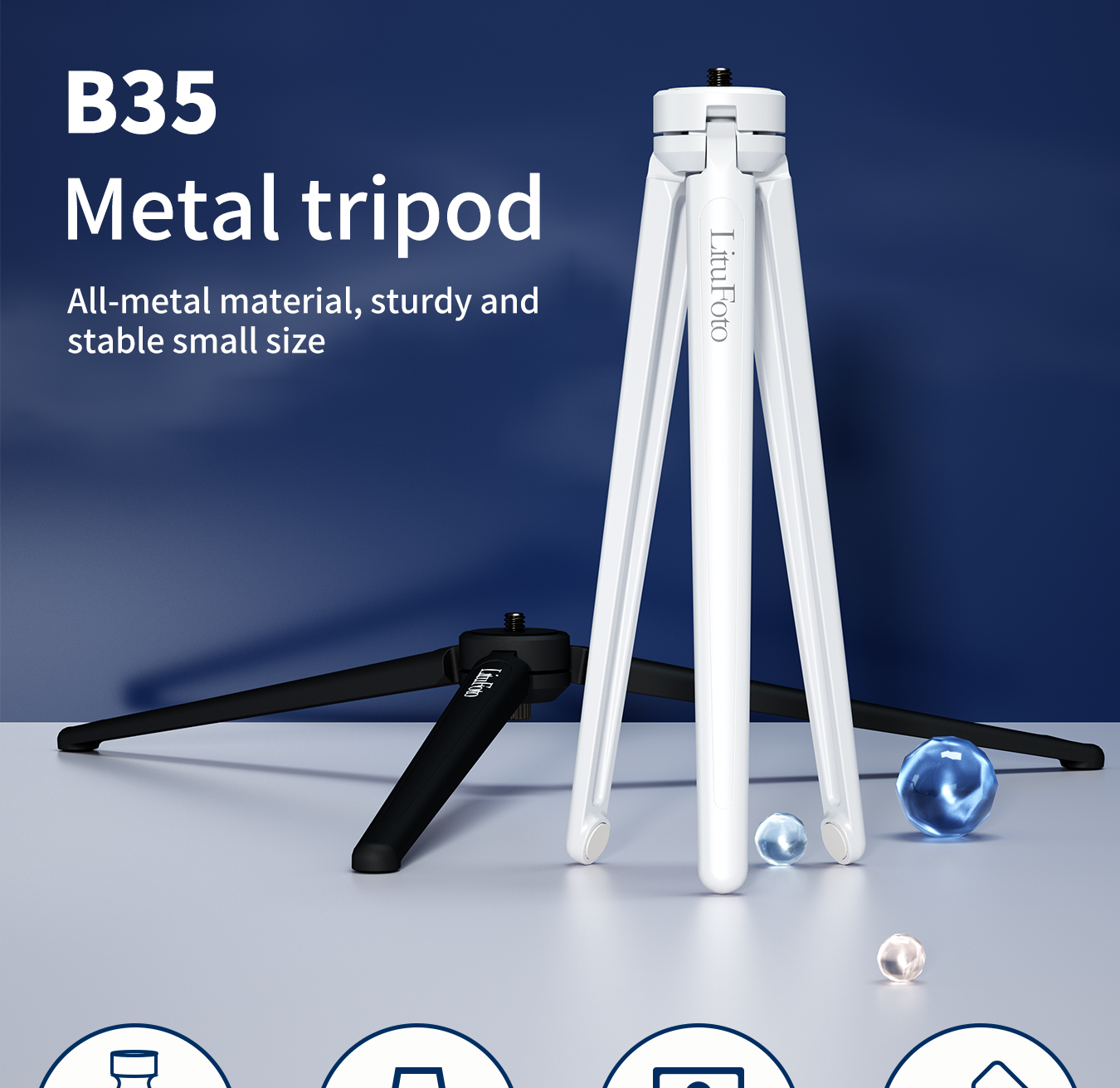 Longer Version Powerful Aluminum Tripod B35